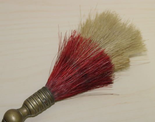 Antique brass / leather heavy horse terret