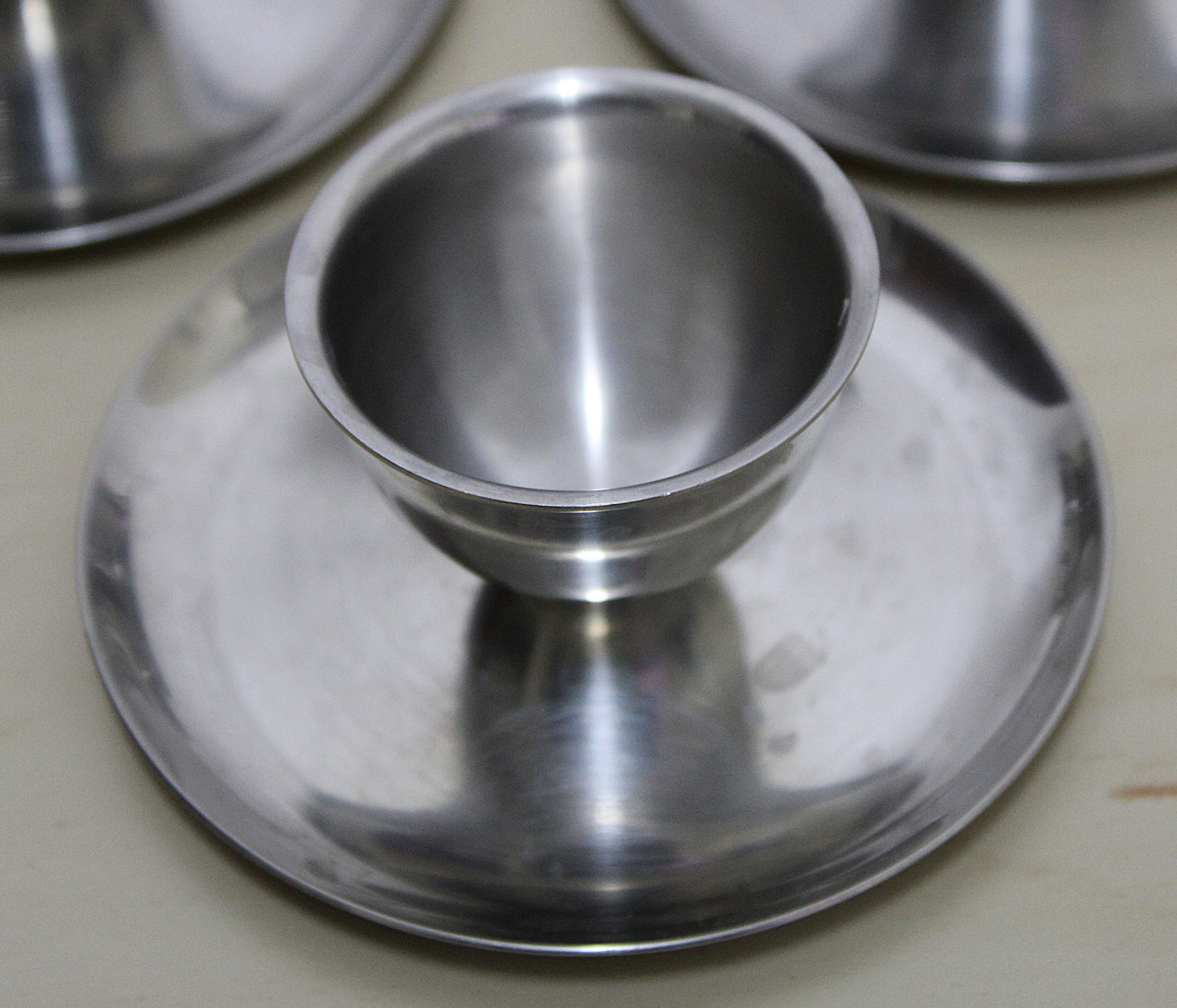 Vintage Polaris Stainless Steel Egg Cups Mid Century Norway Retro x 8