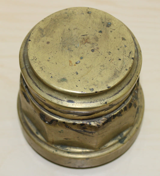 Heavy brass cartwheel hubcap