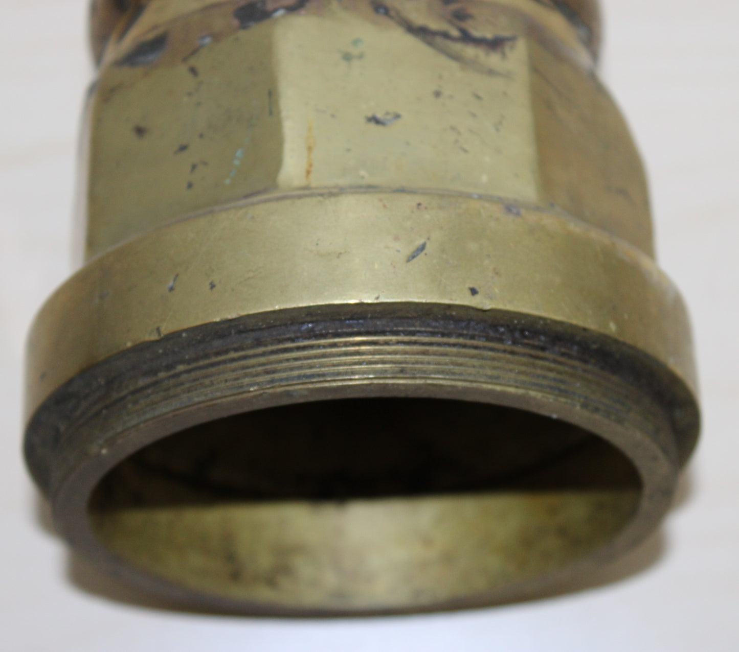 Heavy brass cartwheel hubcap