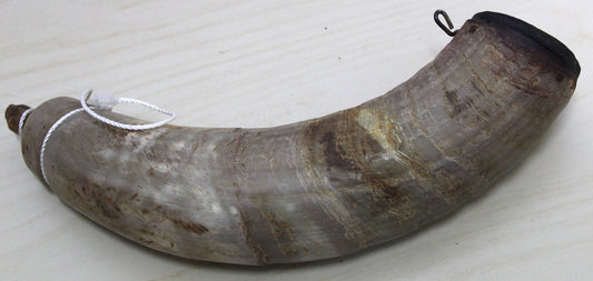 Vintage horn powder flask - approx. 10 inches