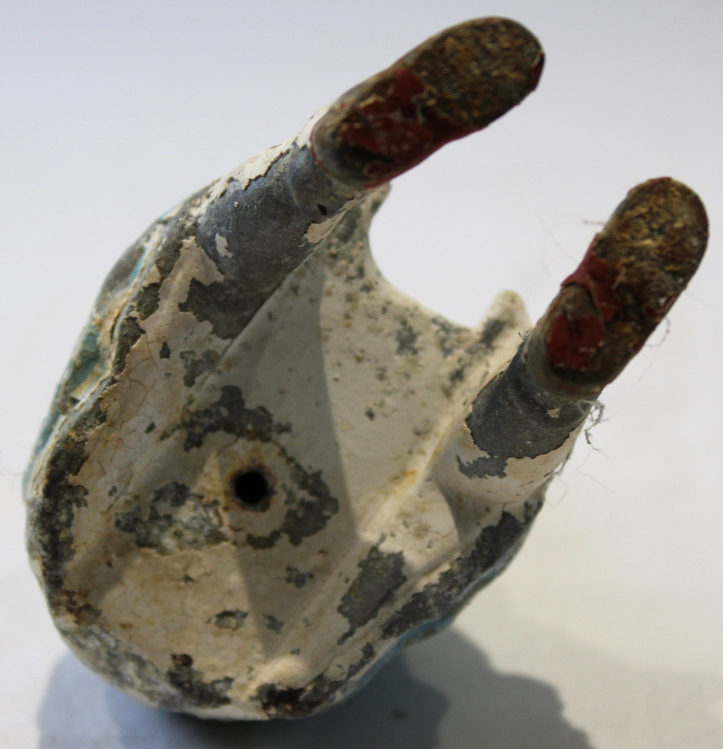 Antique lead figure of milk maid - approx 11 cm high