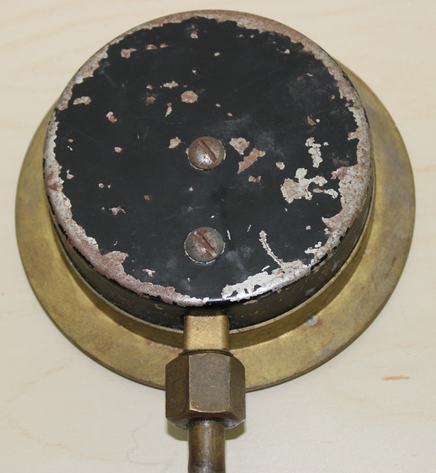 Vintage brass vacuum gauge