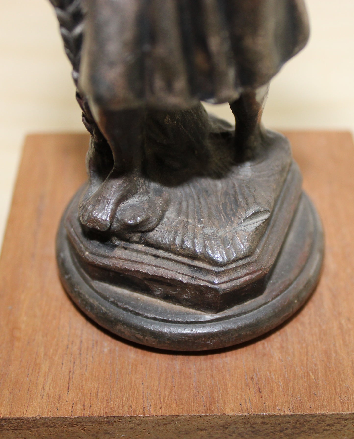 Vintage St Christopher metal car mascot