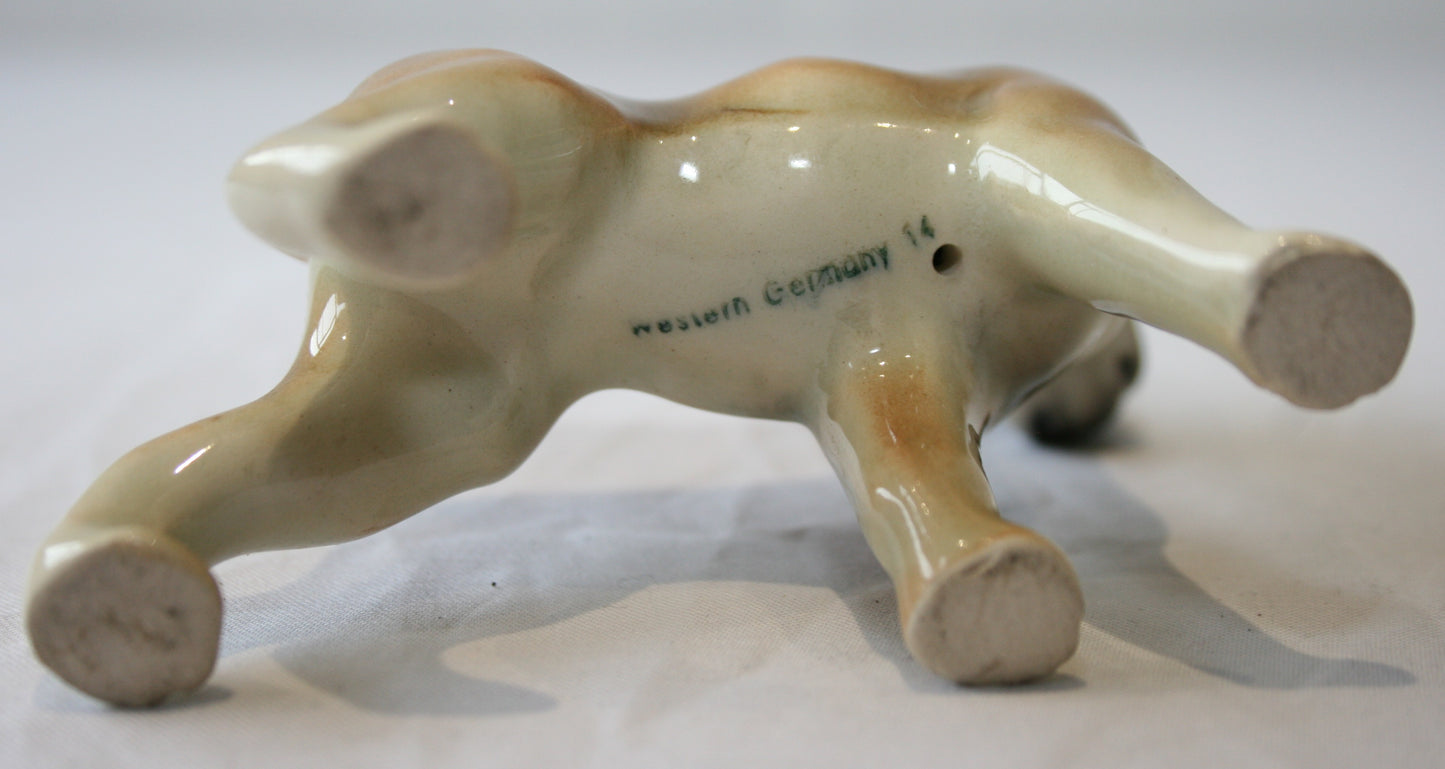 Vintage porcelain West German Boxer Dog
