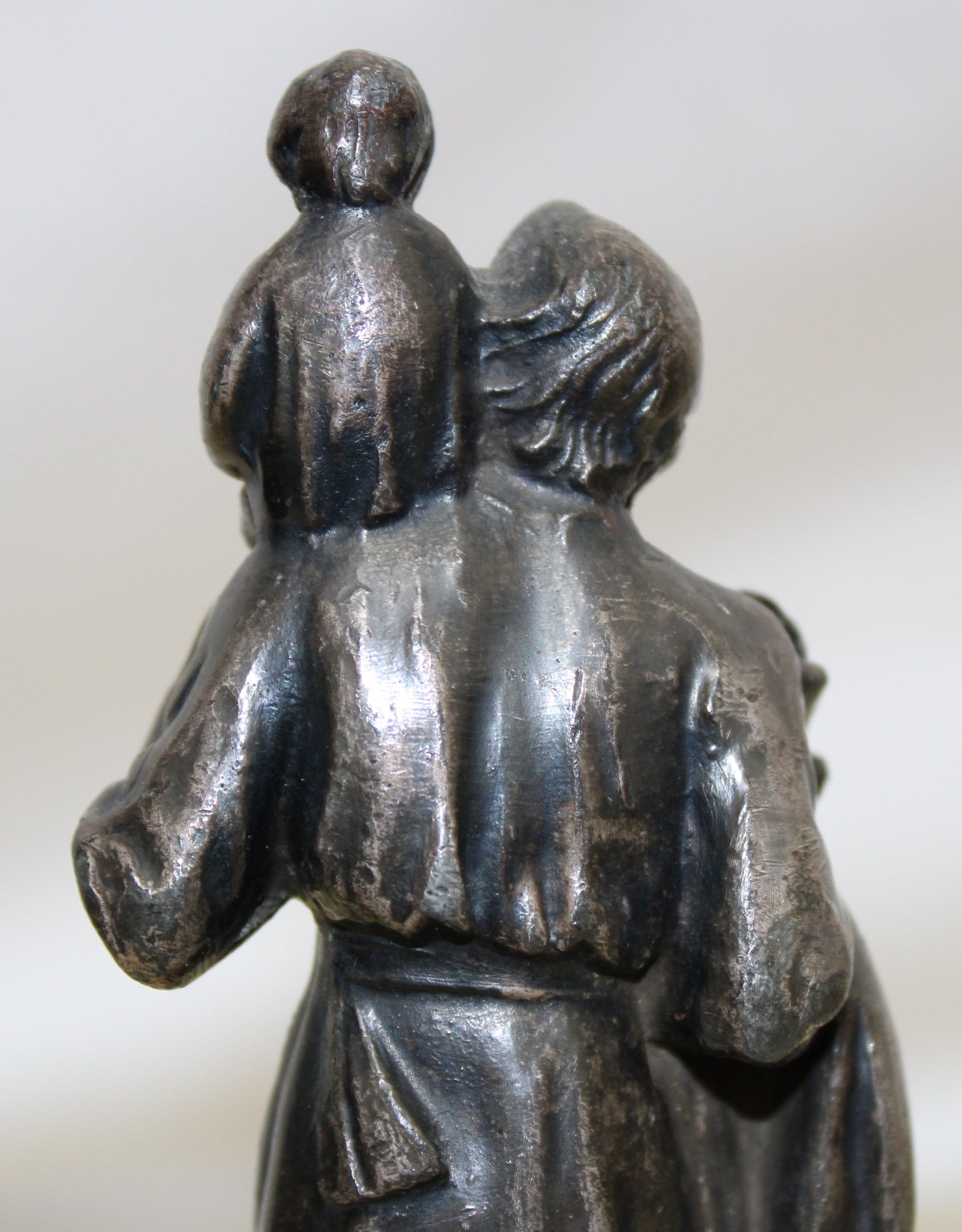 Vintage St Christopher metal car mascot