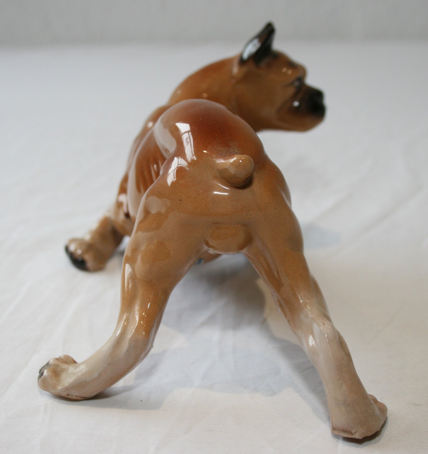 Vintage Japanese ceramic Boxer dog figure