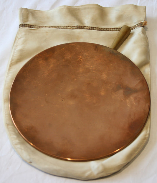 Church copper/brass plate with bag