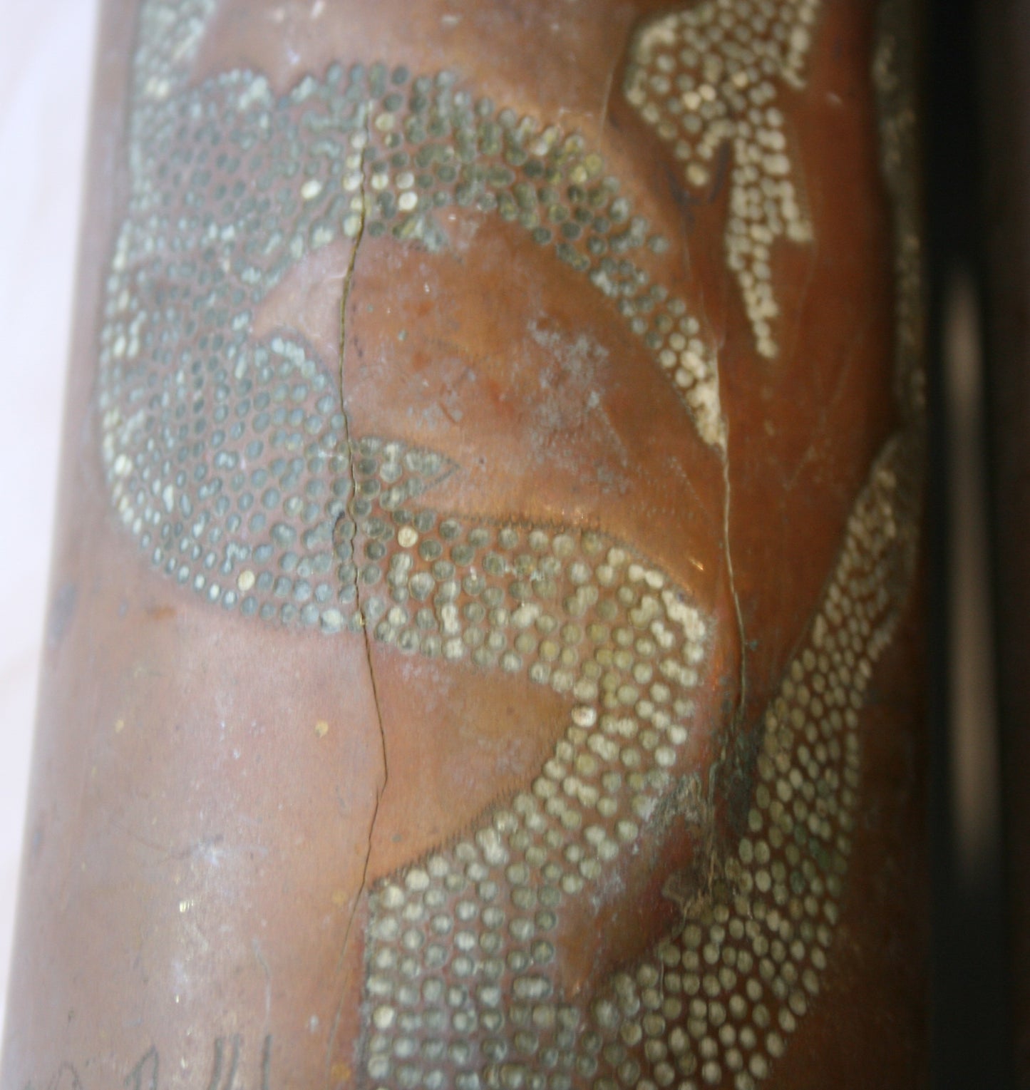 Pair of WWI shells decorated with poppies
