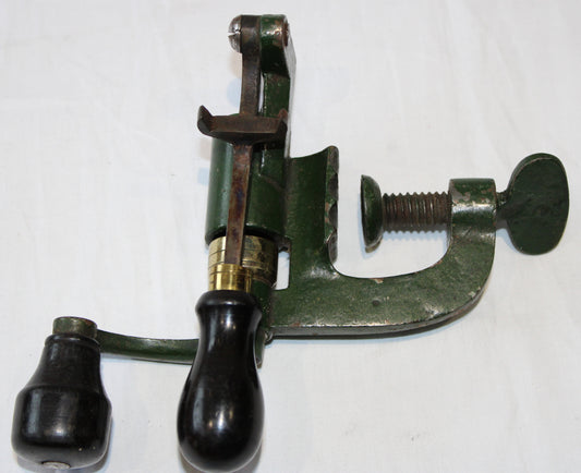 Vintage shotgun cartridge crimping / rollover bench mounted tool