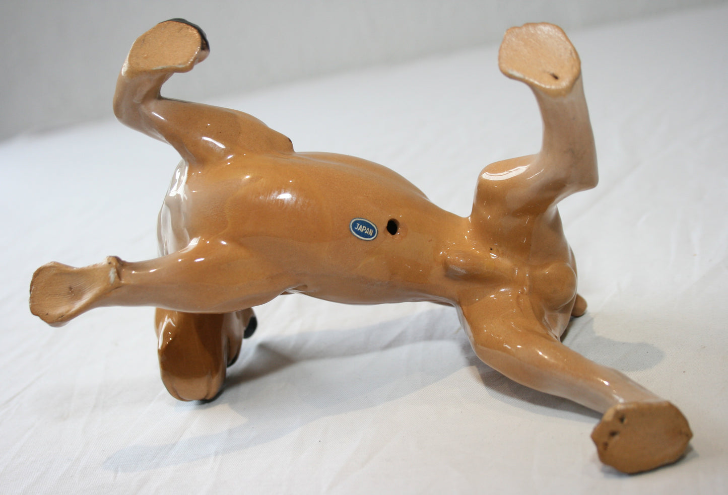 Vintage Japanese ceramic Boxer dog figure