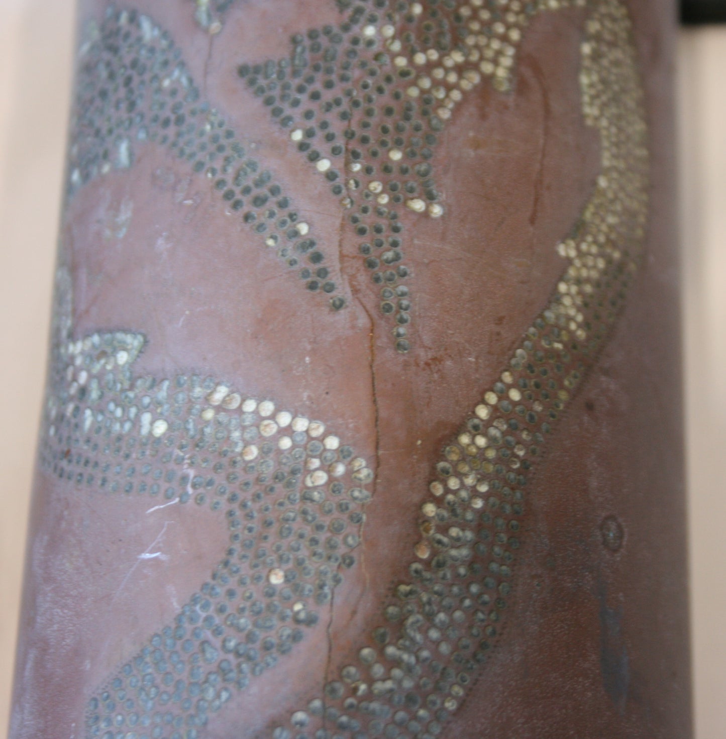Pair of WWI shells decorated with poppies