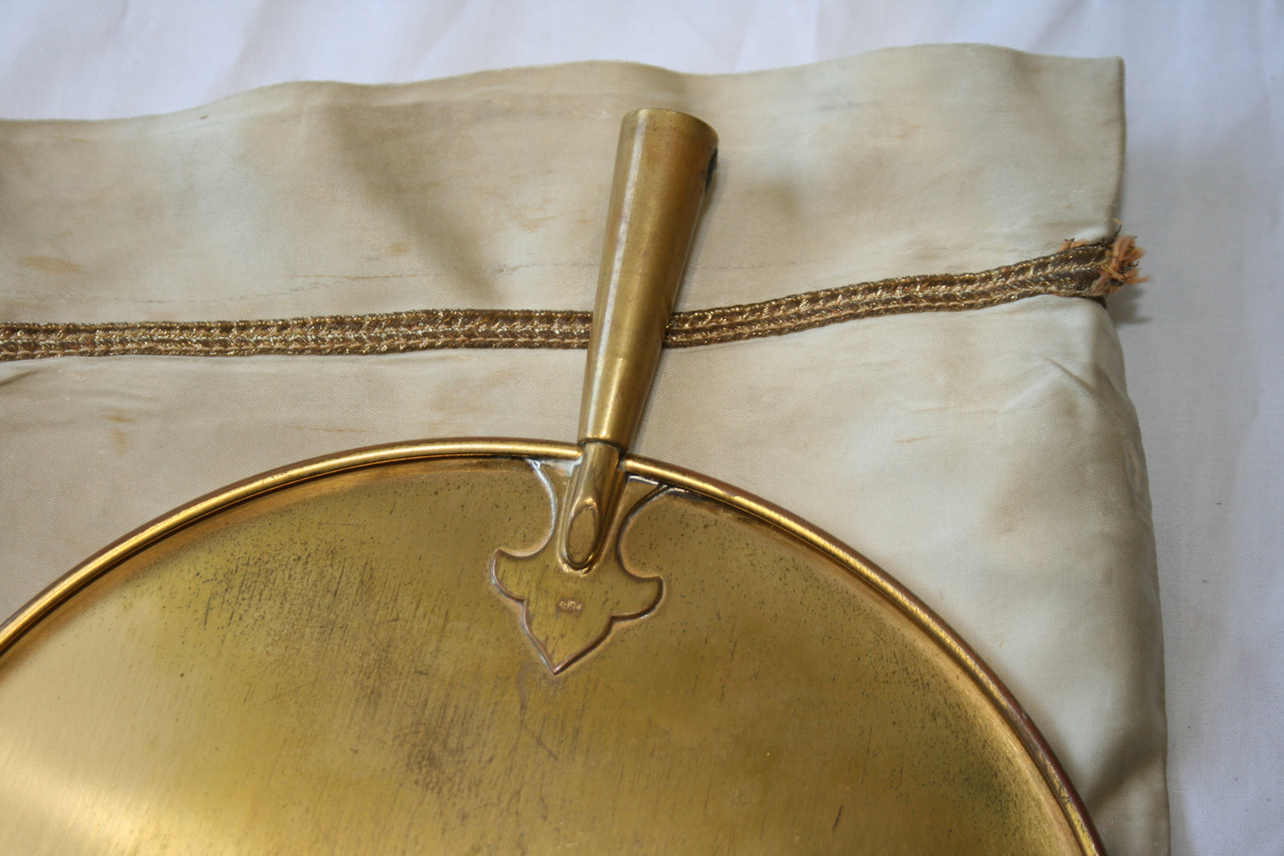 Church copper/brass plate with bag