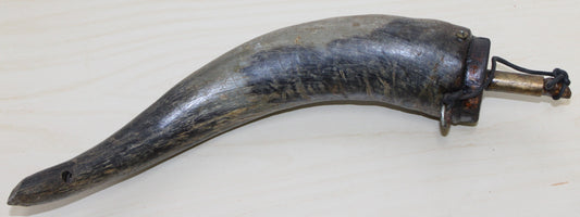 Vintage horn powder flask - approx. 12 inches