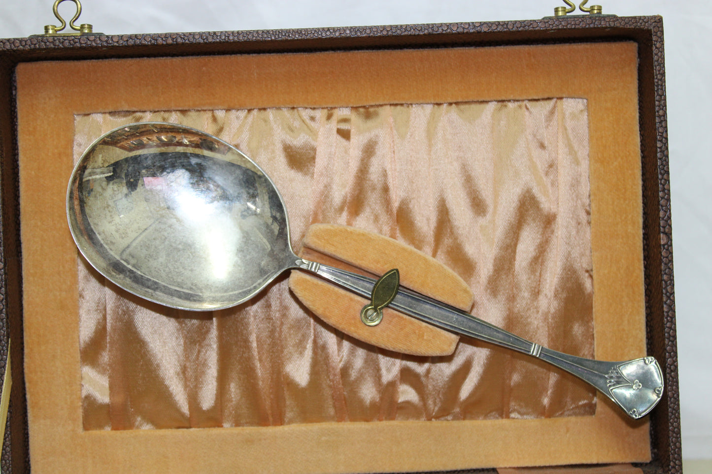 Art Deco James Walker silver plated boxed dessert spoon set