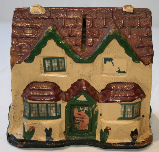 Vintage 1950s Dr Barnardos paper mache collection box