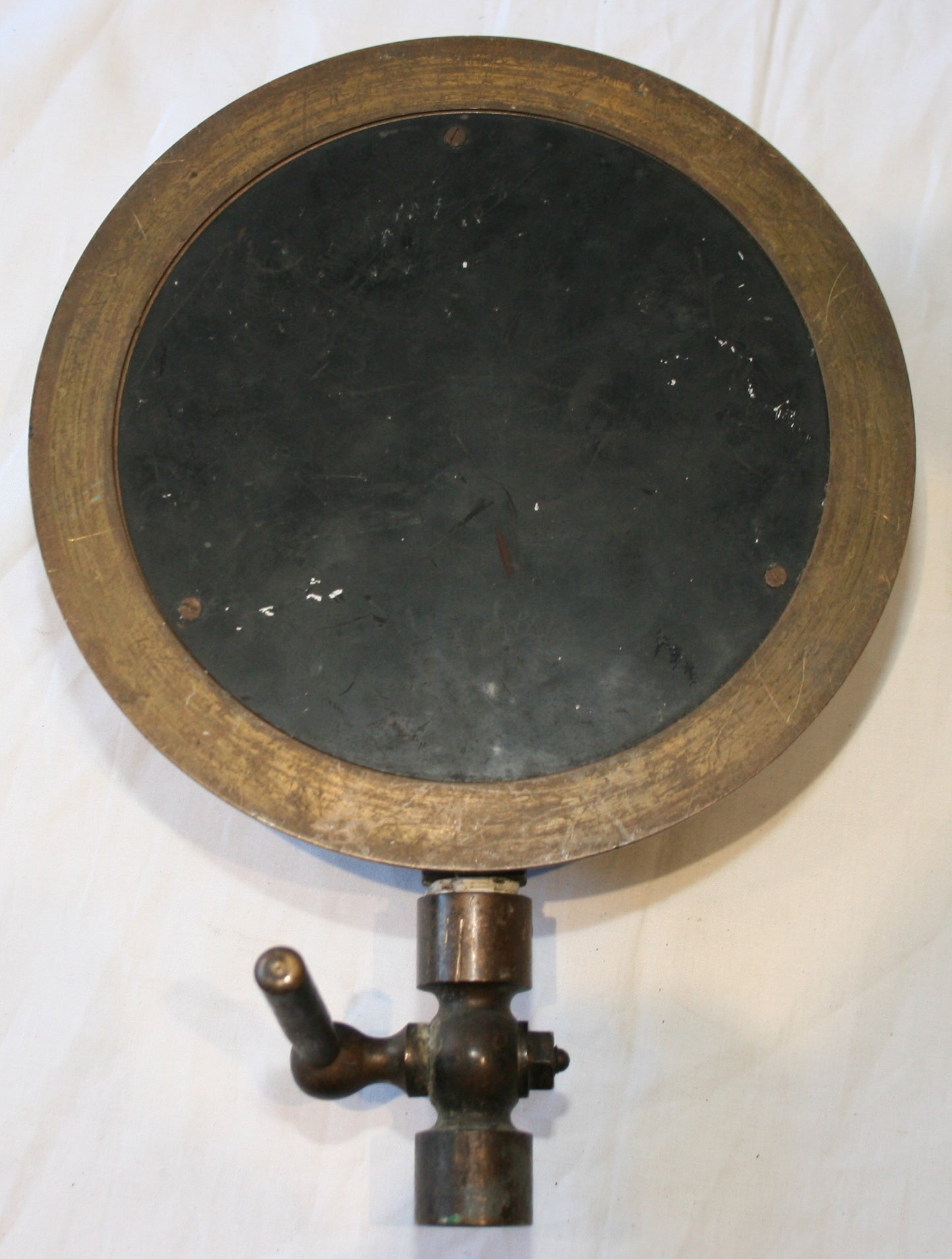 Vintage brass pressure gauge