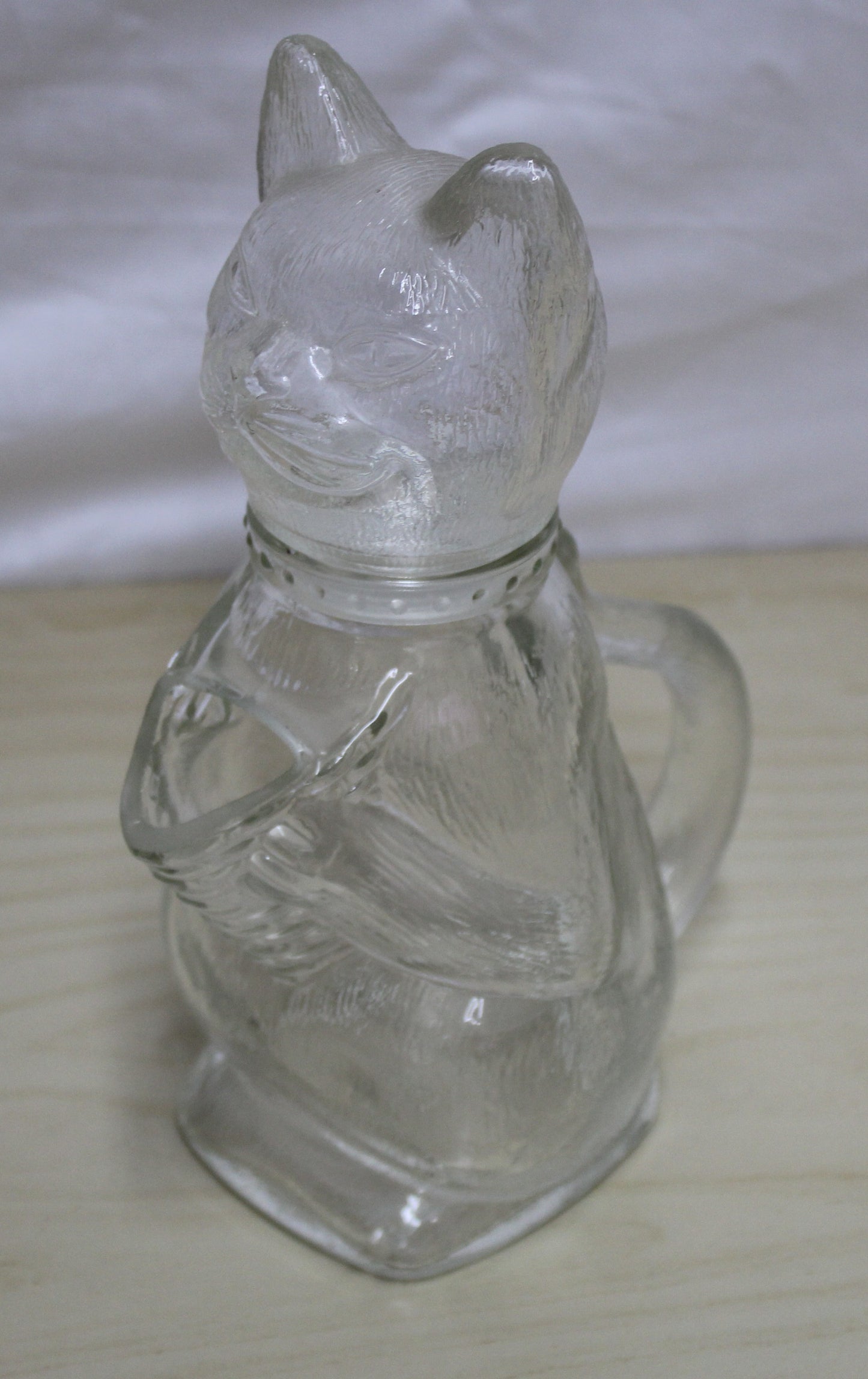 Vintage Glass Cat Pitcher marked 'WMF GERMANY' 1960/70s