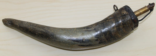 Vintage horn powder flask - approx. 12 inches