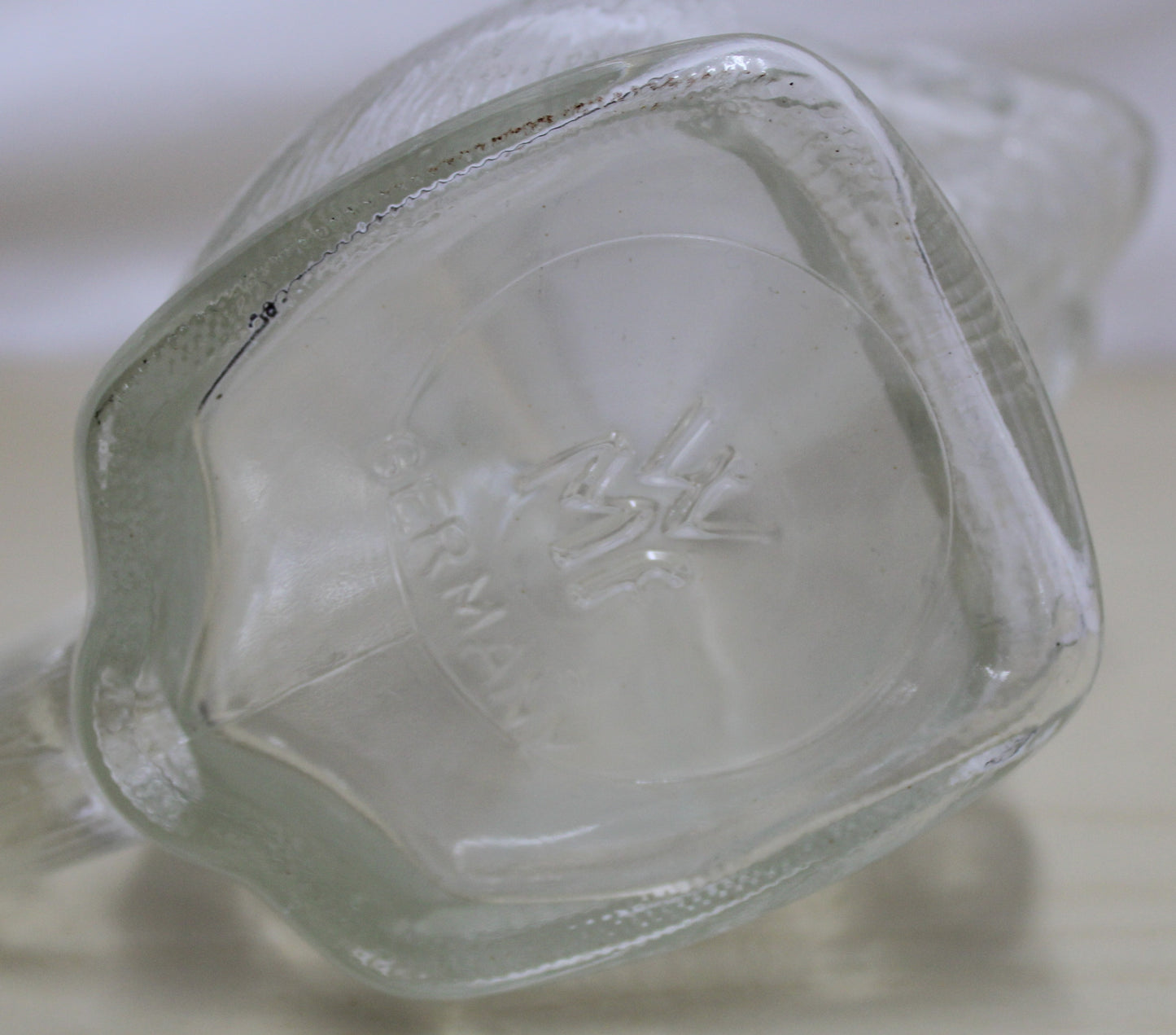 Vintage Glass Cat Pitcher marked 'WMF GERMANY' 1960/70s