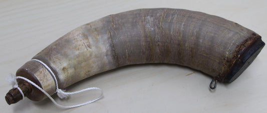 Vintage horn powder flask - approx. 10 inches