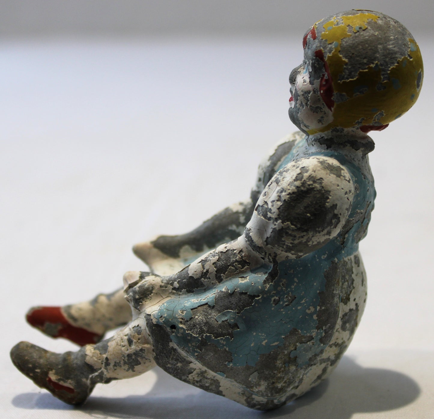 Antique lead figure of milk maid - approx 11 cm high