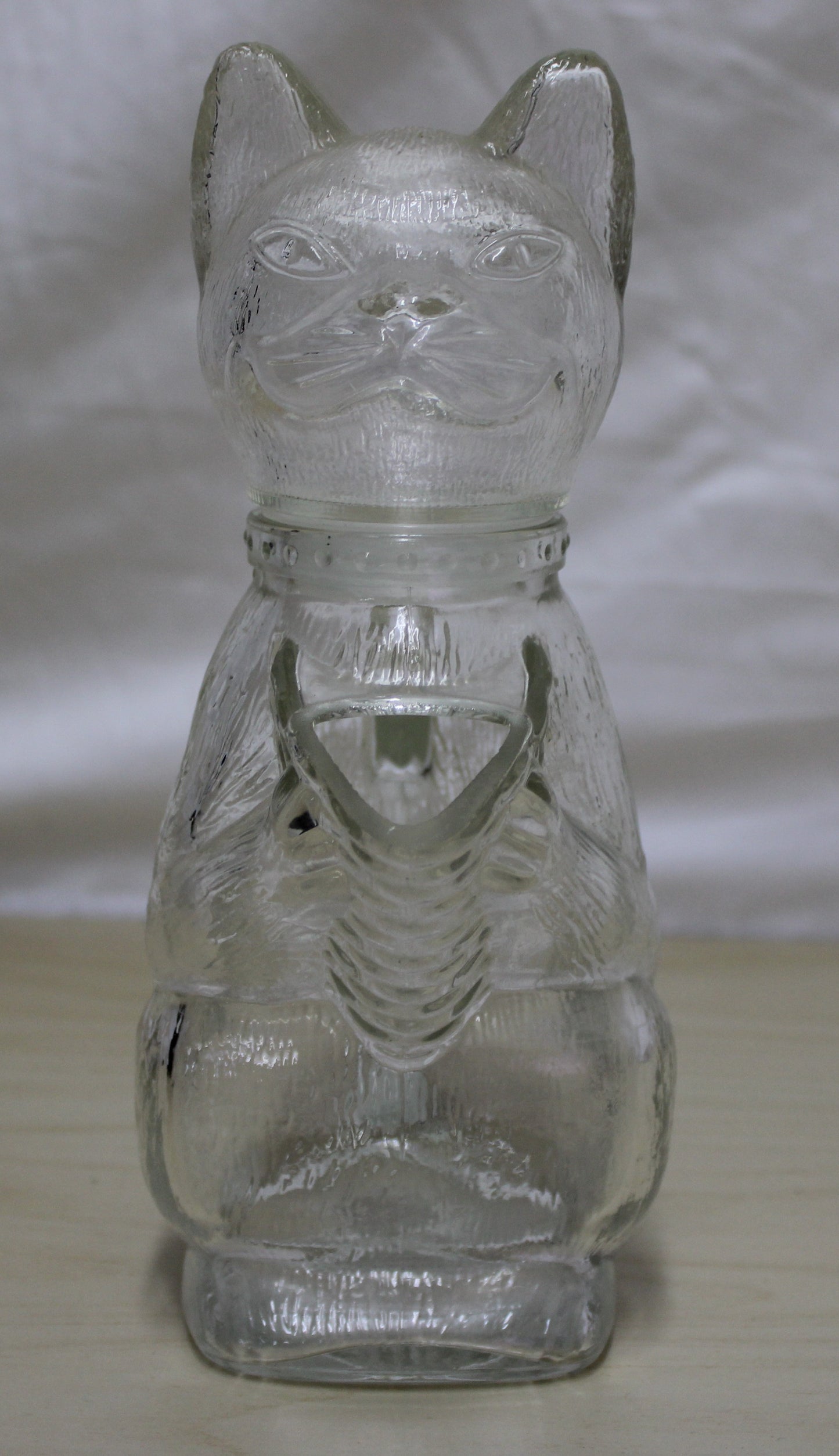Vintage Glass Cat Pitcher marked 'WMF GERMANY' 1960/70s