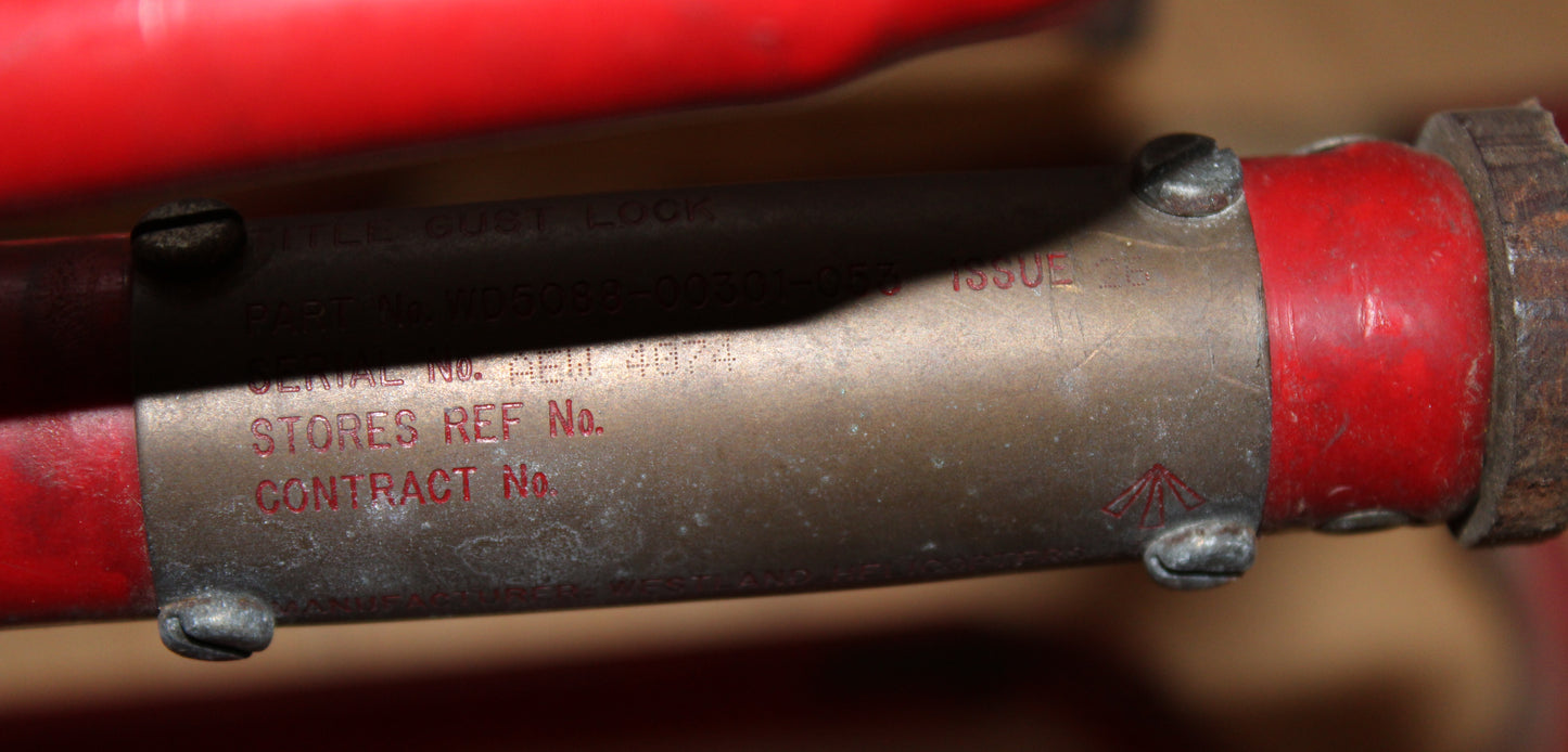 Westland Sea King Helicopter tail rotor gust lock