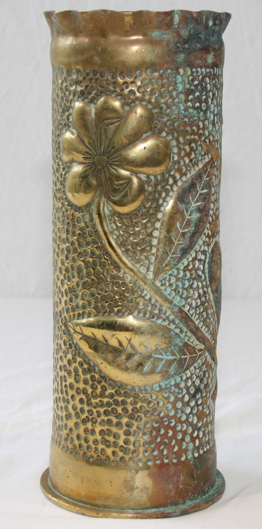 Single 3 inch shell case with floral decoration