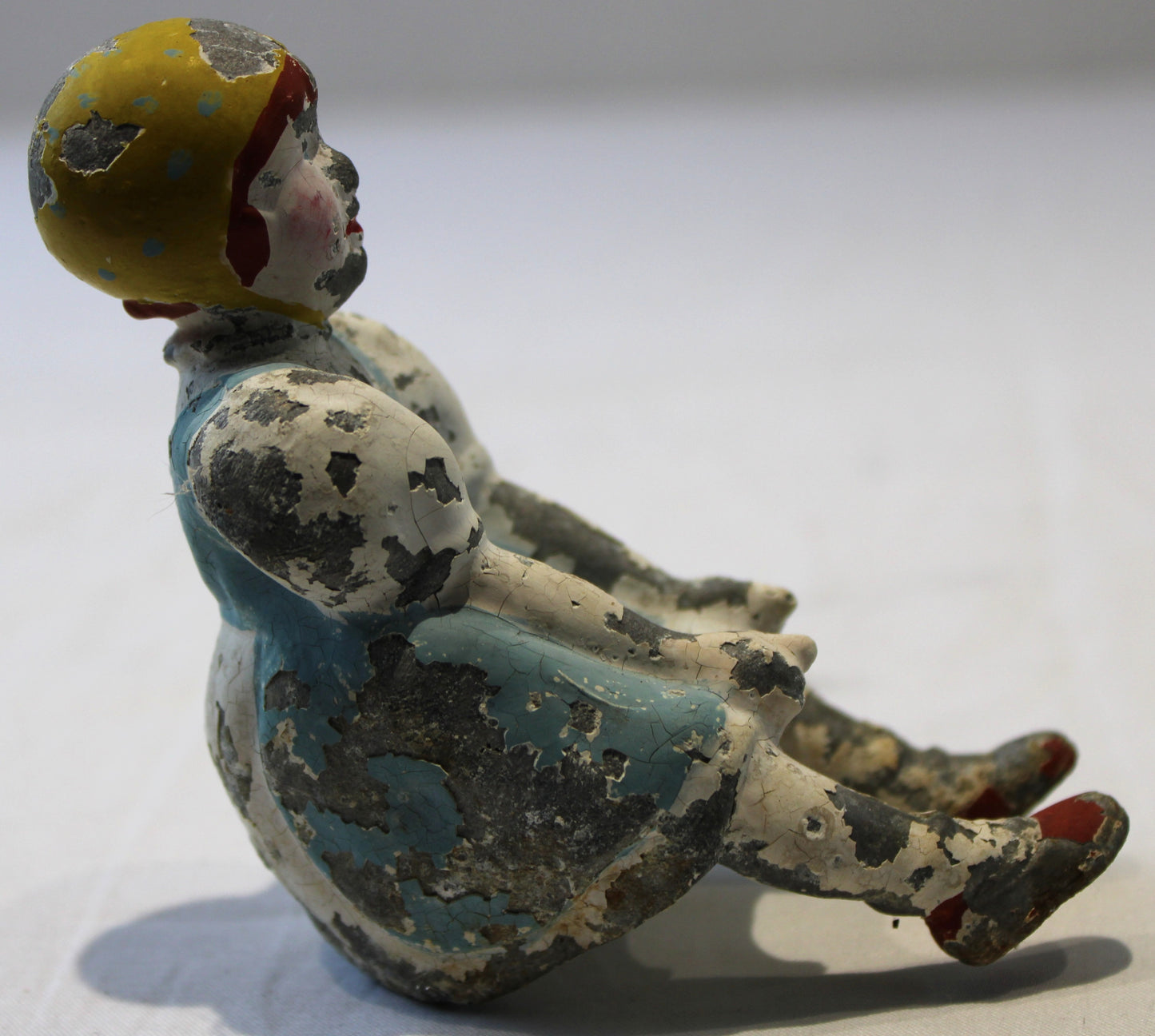 Antique lead figure of milk maid - approx 11 cm high