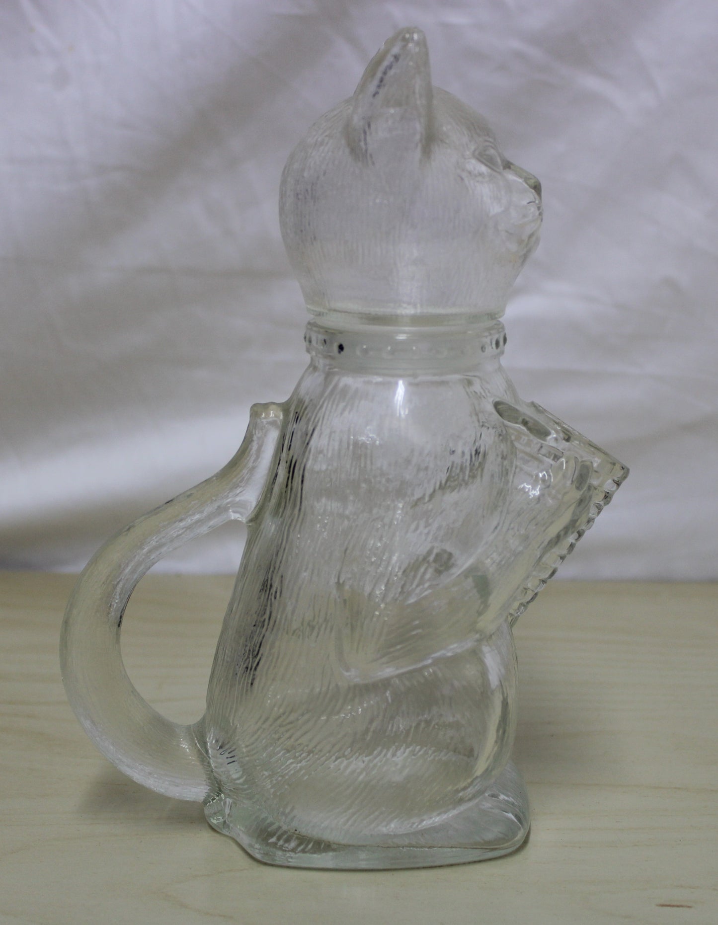 Vintage Glass Cat Pitcher marked 'WMF GERMANY' 1960/70s