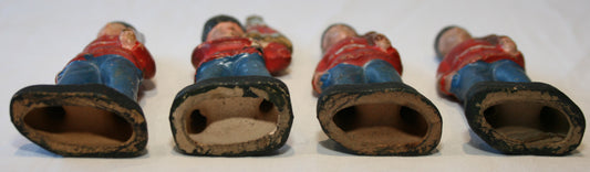 4 x 1930s Penny doll soldiers