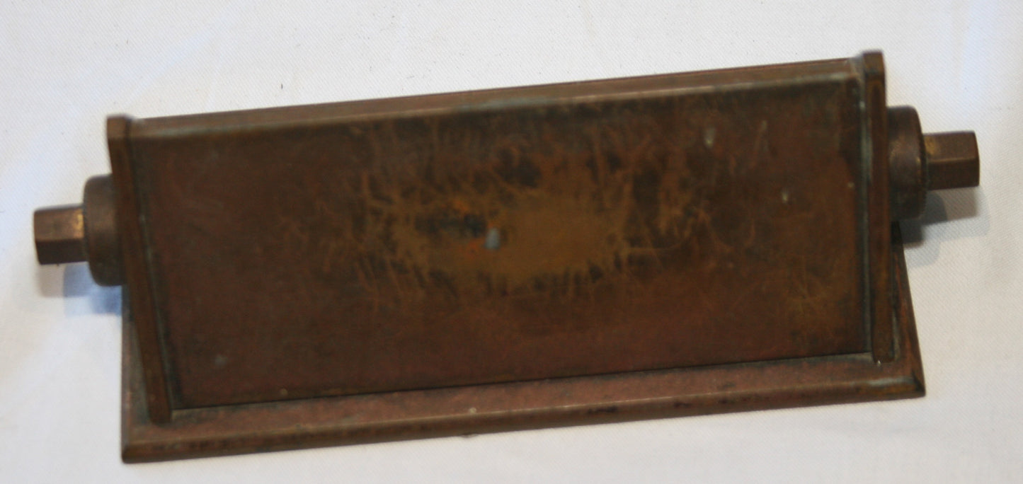 Vintage heavy brass perpetual desk calendar