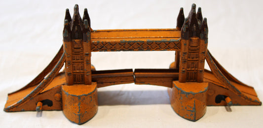Vintage playworn diecast Tower Bridge model by Eebee Toys