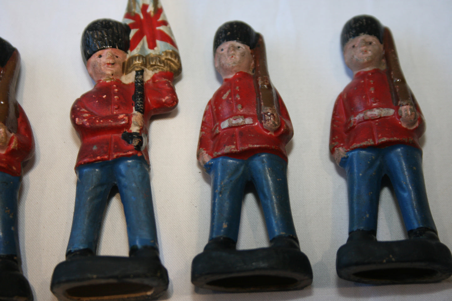 4 x 1930s Penny doll soldiers