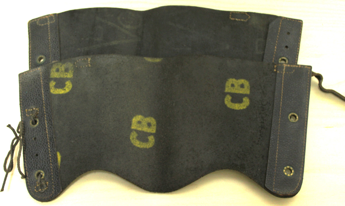 WWII leather homeguard officers black gaitors