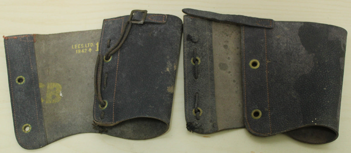 Pair of WWII 1942 leather gaitors