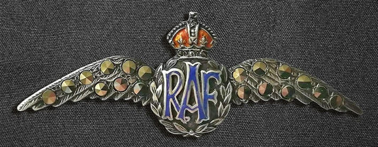 RAF sweetheart brooch - silver and marcasites