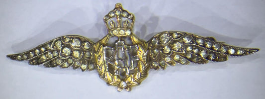 RAF sweetheart brooch - gilded and paste