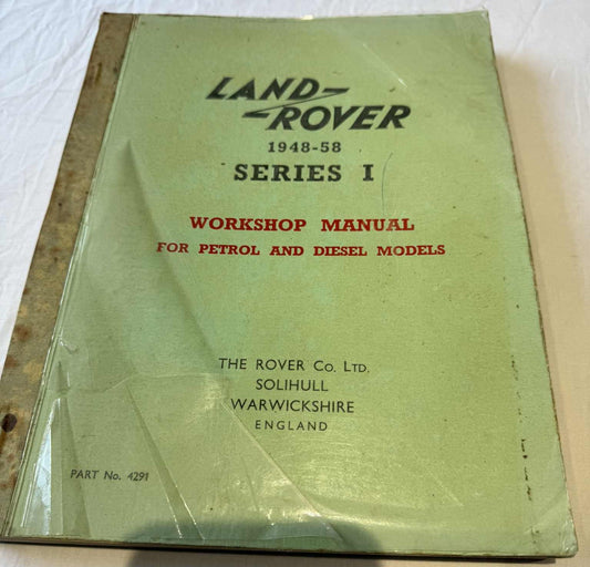 1960 Land Rover 1948-1958 Series I workshop manual - part no. 4291