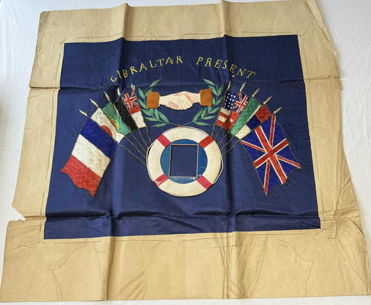 2 x WW1 era embroidered silk sweetheart wall hangings